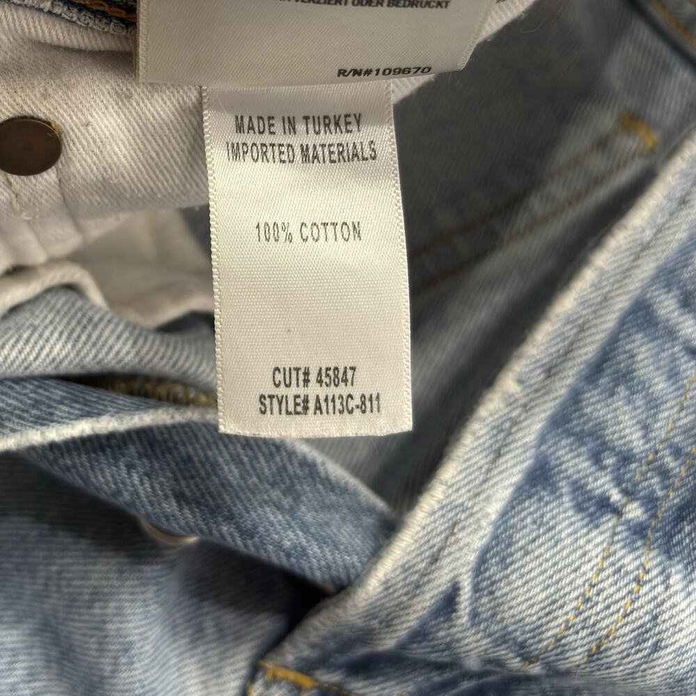 Agolde 90s style Parker Jeans "Swapmeet" ankle crop Sz 26 w 28" waist distressed - Picture 8 of 10